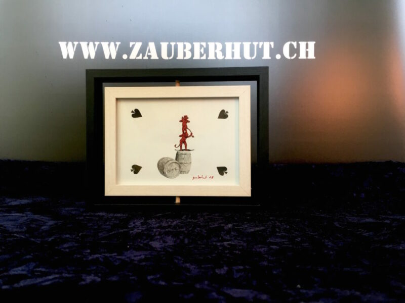 Zauberhut Zauberer Raphael der Wolf Mentalmagie & Gedankenleser, Kinderzauberer aus Zürich Schweiz Zauberhut-Werk "in vino diabolus"